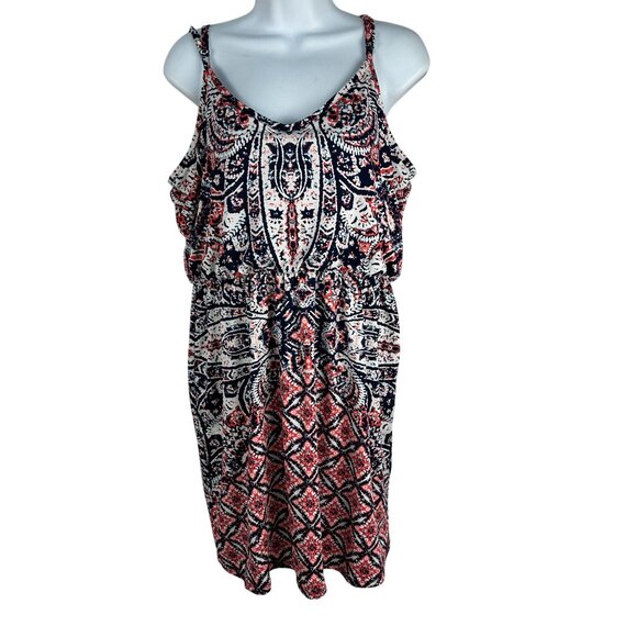 Maurices Womens Printed Sleeveless Dress Size Large Polyester Spandex - Picture 1 of 6